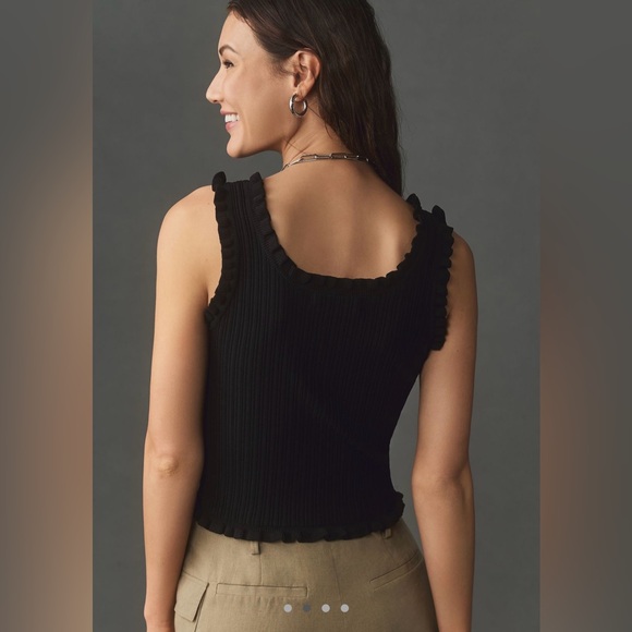 English Factory Ruffled-Edge Sweater Tank - Picture 2 of 8